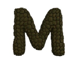Reptile Skin Font Letter M