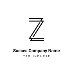 Unique modern geometric creative elegant letter Z logo template