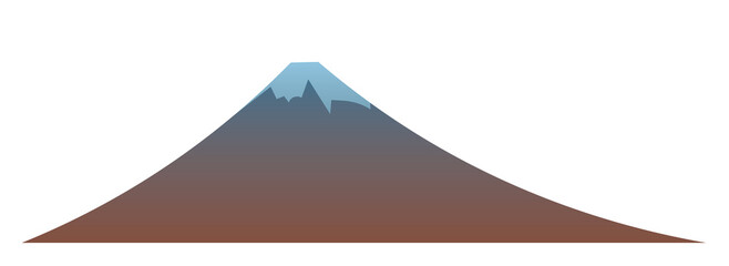 朝焼けの富士山のイラスト
