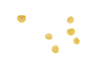 Paprika seeds isolated on white background.