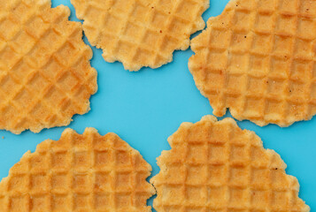 Sweet cookies isolated on blue