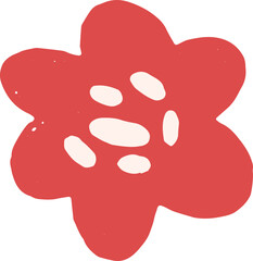 Abstract Flower Doodle Design Element