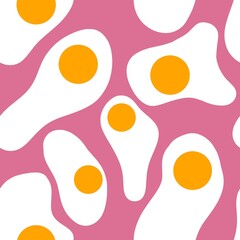 Kids seamless scrambled eggs pattern for fabrics and packaging and gifts and cards and linens
