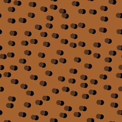 Seamless polka dots pattern for fabrics and textiles and packaging and linens and gifts and cards