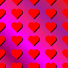 Abstract background with hearts. Love background. Background with red hearts. Background for Valentine's Day and March 8. Vector illustration.