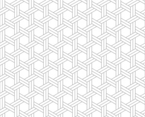 The geometric pattern with lines. Seamless vector background. White and gray texture. Graphic modern pattern. Simple lattice graphic design.