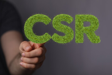 acronym CSR - corporate social responsibility renewable energy green climate concept