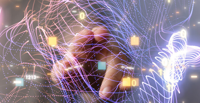 Global world network and telecommunication on earth cryptocurrency and blockchain and IoT - Powered by Adobe