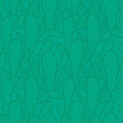 Floral seamless cactus pattern for fabrics and textiles and packaging and gifts and cards and linens and kids