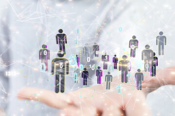 Business intelligence analyst dashboard on virtual