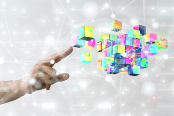 Technology background. Big data concept. Binary