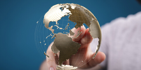 Map of the planet. World map. Global social network