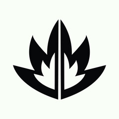 Obraz premium genetics leaf vector logo