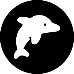 dolphin glyph icon