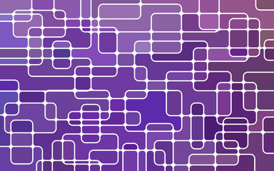 abstract vector stained-glass mosaic background - purple and violet rectangles