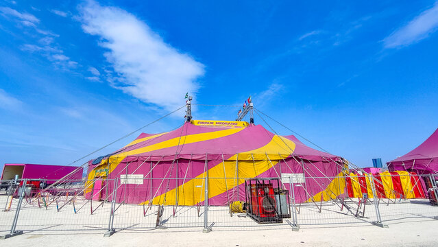 view of the Medrano circus tent