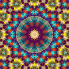 abstract polygonal mandala style pattern