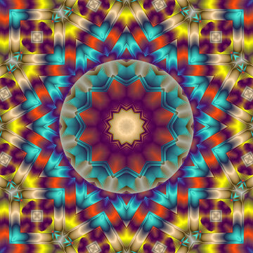 abstract polygonal mandala style pattern