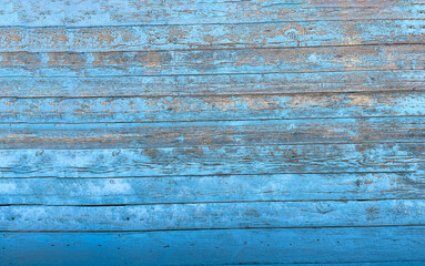 Juicy interesting texture blue, bright photo  azure background fashionable wood and brick