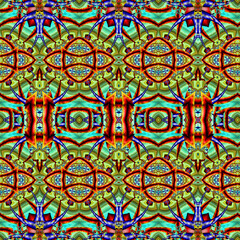 3d effect - abstract geometric fractal pattern 