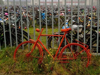 Fototapeta na wymiar Nine Millions Bicycles - Amsterdam, The Netherlands