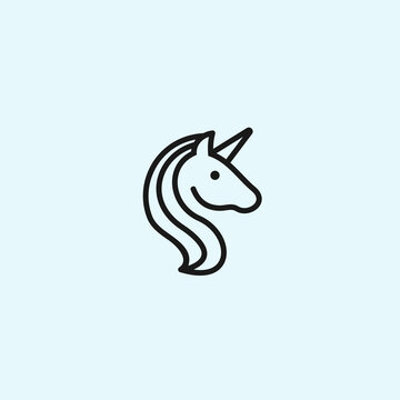 line unicorn logo or animal logo
