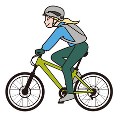 Naklejka premium person riding a bicycle