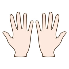 手のひらのイラスト