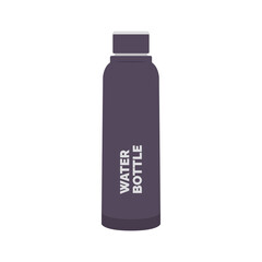 Water Bottle Flat Illustration. Clean Icon Design Element on Isolated White Background