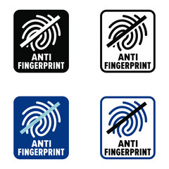 "Anti fingerprint" vector information sign
