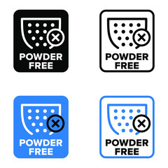 "Powder Free" vector information sign