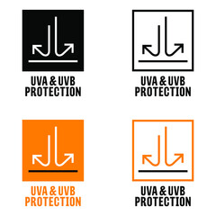 "UVA and UVB Protection" vector information sign