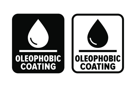 "Oleophobic Coating" vector information sign