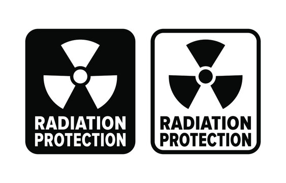 "Radiation Protection" vector information sign