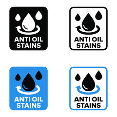 "Anti Oil Stains" vector information sign