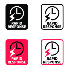 "Rapid Response" vector information sign