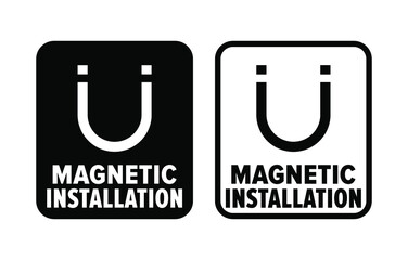 "Magnetic Installation" vector information sign