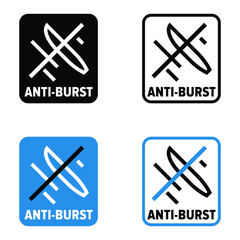 "Anti Burst" vector information sign