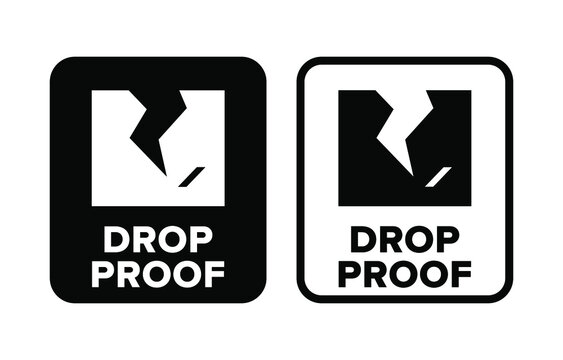 "Drop Proof" vector information sign