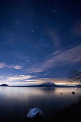 支笏湖の星空