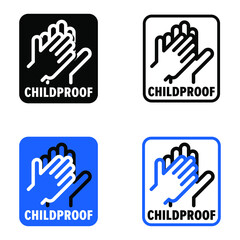 "Childproof" property vector information sign