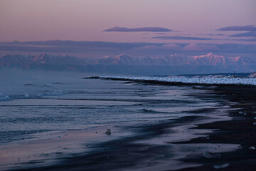 日高山脈の夜明け