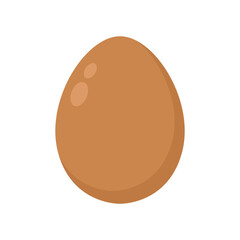 brown egg logo icon flat style vector illustration isolated on white background