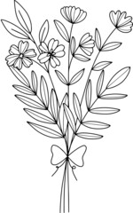 botanical; botany; collection; cute; decor; eucalyptus; fern; floral; flower; foliage; greenery; herb; herbal; illustration; leaf; spring, card, marriage,