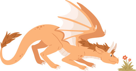 Funny Dragon Childish Cartoon Illustration © Good Studio