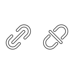 Link and Unlink line icon