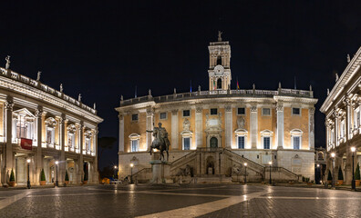 Fototapeta na wymiar Campidoglio Square at Night