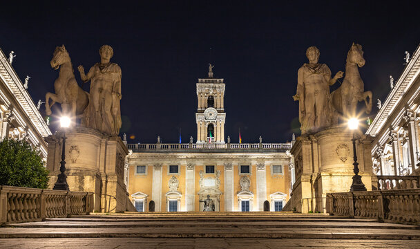 Campidoglio Square and Cordonata at Night