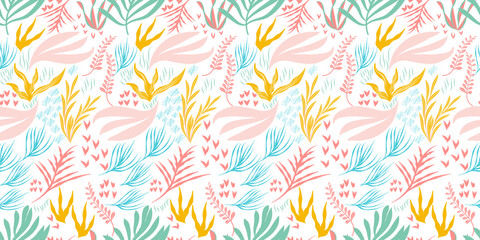 Fototapeta na wymiar Spring Floral pattern. Ditsy style. A Pattern for print, wallpaper, fabric, cushion, bedding, and much more