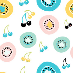 Kiwi Seamless pattern collection. Abstract illustration Vector. good for printing. 